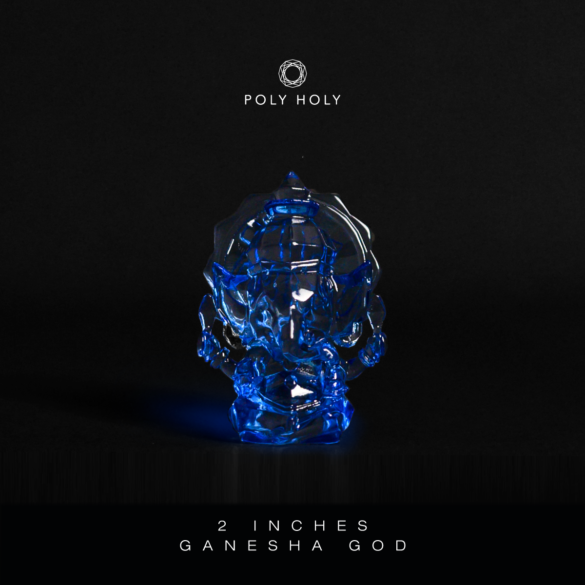 POLY HOLY พระพิฆเนศองค์ใส รุ่นอัญมณี Gemstone 8 สี  ขนาด 2 นิ้ว ผ่านพิธีเบิกเนตรปลุกเสกแล้วพร้อมบูชา