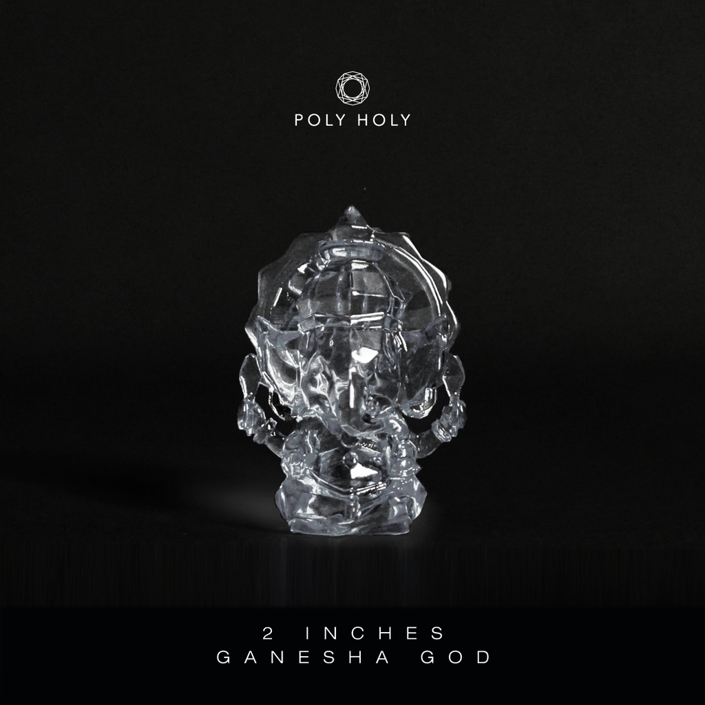 POLY HOLY พระพิฆเนศองค์ใส รุ่นอัญมณี Gemstone 8 สี  ขนาด 2 นิ้ว ผ่านพิธีเบิกเนตรปลุกเสกแล้วพร้อมบูชา