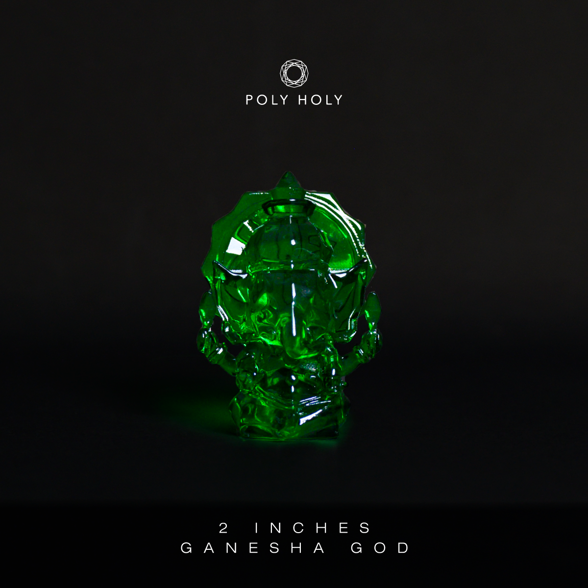POLY HOLY พระพิฆเนศองค์ใส รุ่นอัญมณี Gemstone 8 สี  ขนาด 2 นิ้ว ผ่านพิธีเบิกเนตรปลุกเสกแล้วพร้อมบูชา