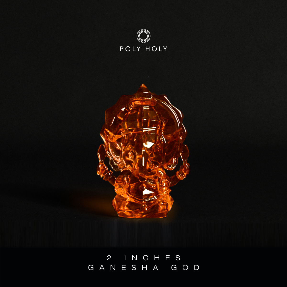 POLY HOLY พระพิฆเนศองค์ใส รุ่นอัญมณี Gemstone 8 สี  ขนาด 2 นิ้ว ผ่านพิธีเบิกเนตรปลุกเสกแล้วพร้อมบูชา