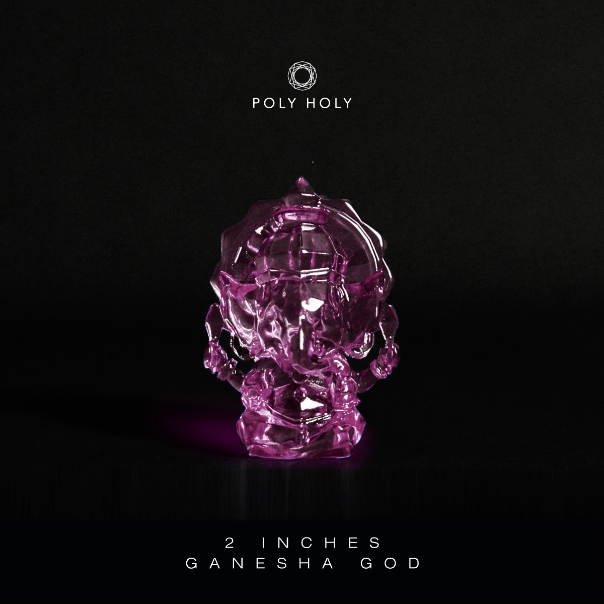 POLY HOLY พระพิฆเนศองค์ใส รุ่นอัญมณี Gemstone 8 สี  ขนาด 2 นิ้ว ผ่านพิธีเบิกเนตรปลุกเสกแล้วพร้อมบูชา