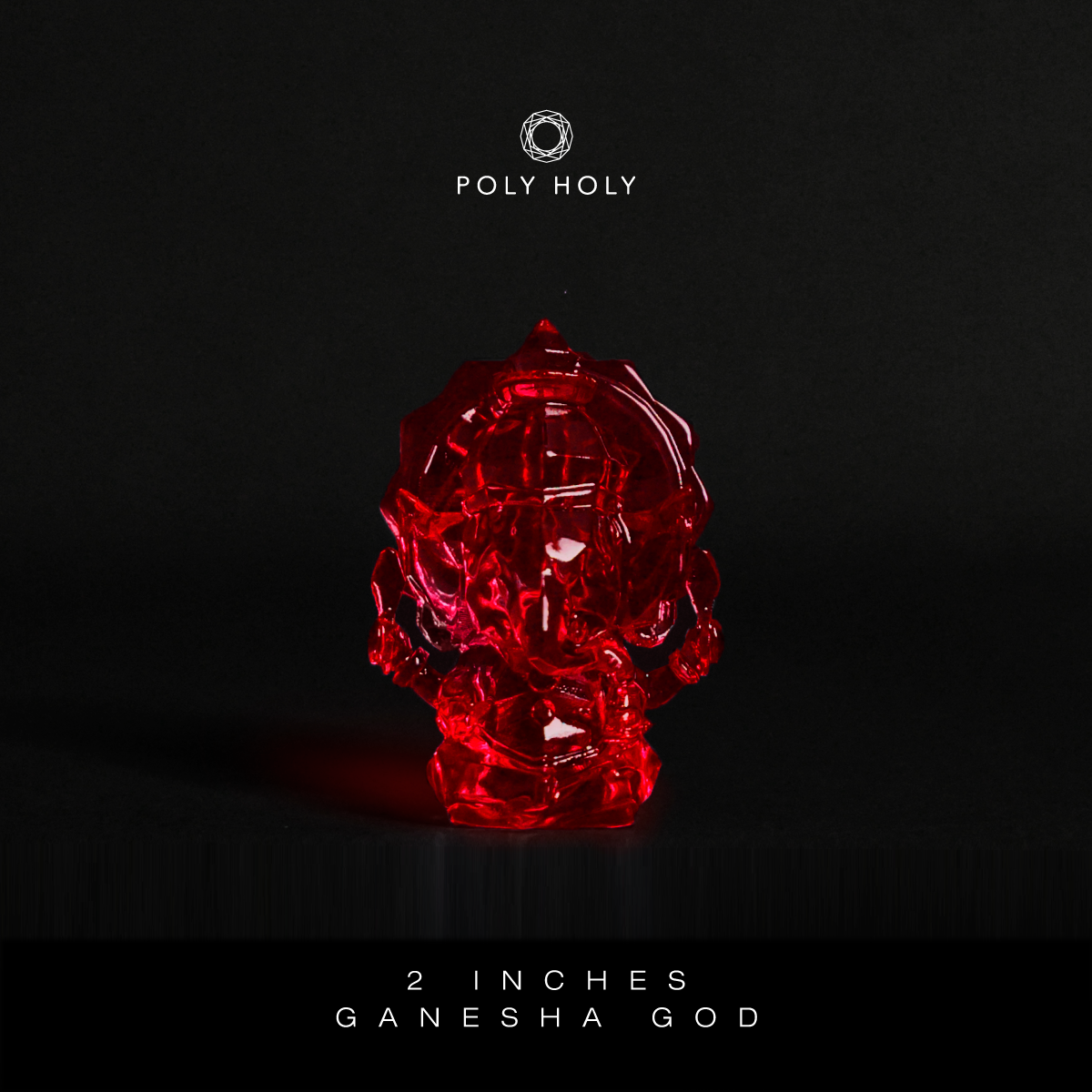 POLY HOLY พระพิฆเนศองค์ใส รุ่นอัญมณี Gemstone 8 สี  ขนาด 2 นิ้ว ผ่านพิธีเบิกเนตรปลุกเสกแล้วพร้อมบูชา