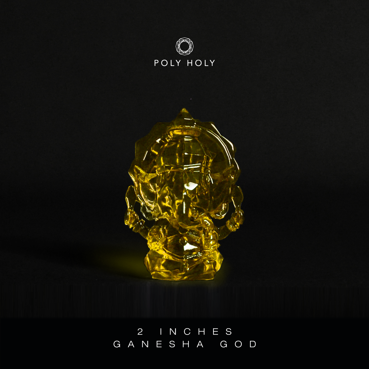 POLY HOLY พระพิฆเนศองค์ใส รุ่นอัญมณี Gemstone 8 สี  ขนาด 2 นิ้ว ผ่านพิธีเบิกเนตรปลุกเสกแล้วพร้อมบูชา