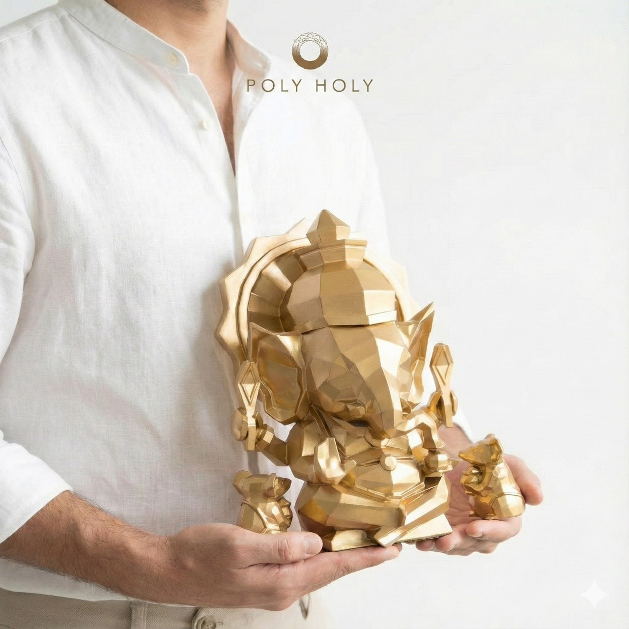 POLY HOLY GANESHA พระพิฆเนศ องค์ตั้งบูชา ขนาด 8 นิ้ว ผ่านพิธีเบิกเนตรปลุกเสกแล้วพร้อมบูชา