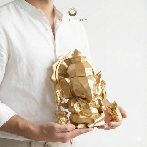 POLY HOLY GANESHA พระพิฆเนศ องค์ตั้งบูชา ขนาด 8 นิ้ว ผ่านพิธีเบิกเนตรปลุกเสกแล้วพร้อมบูชา